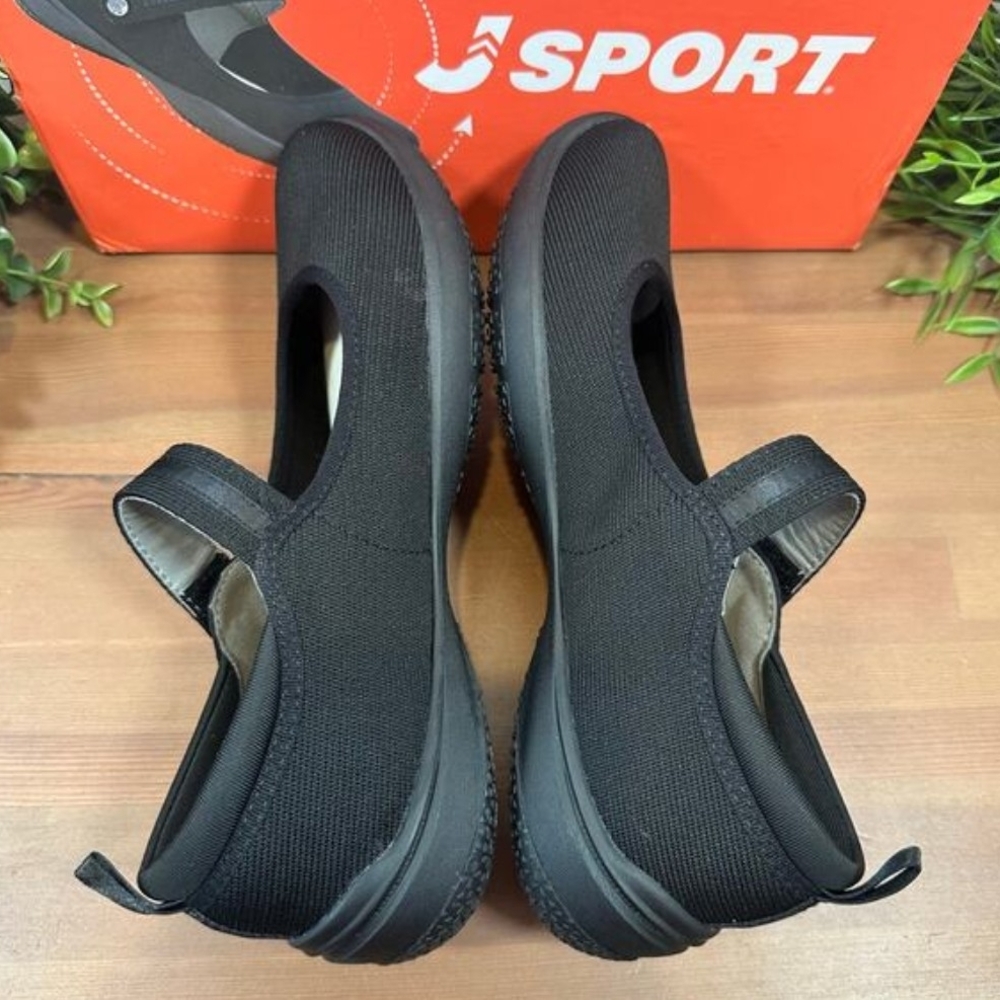 JSport by Jambu Black Athletic Shoes with Non-Slip Sole - Picture 2 of 16